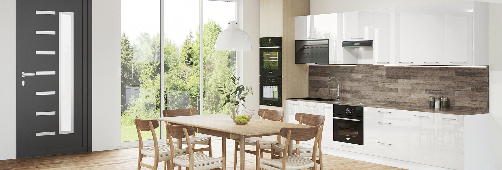 Exemple de travaux réalisé par Homiqa : cuisine complète, porte, fenêtre
