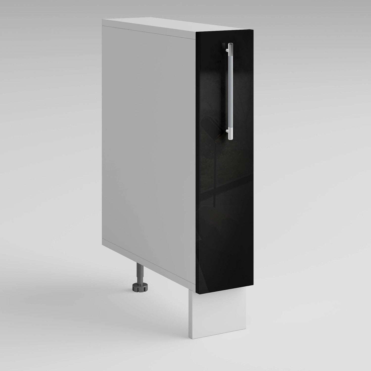 Meuble de cuisine noir bas de 15 cm 1 étagère