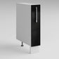 Meuble de cuisine noir bas de 15 cm 1 étagère