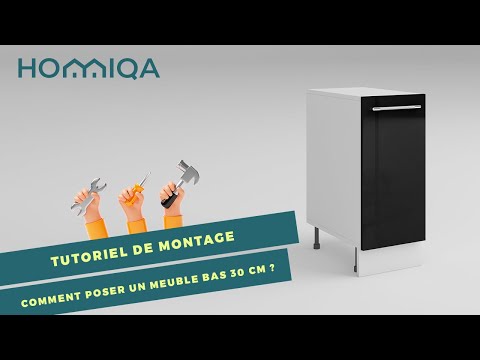Comment poser un bas de 30 - meuble de cuisine 30 cm REF B30 tutoriel débutant par Homiqa