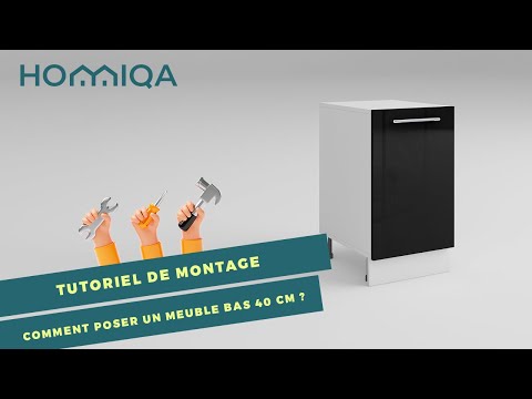 Comment poser un bas de 40 - meuble de cuisine 40 cm REF B40 tutoriel débutant par Homiqa
