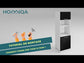 Meuble de cuisine colonne de four - micro-ondes rouge laqué 2 portes L 60 x H 200 cm